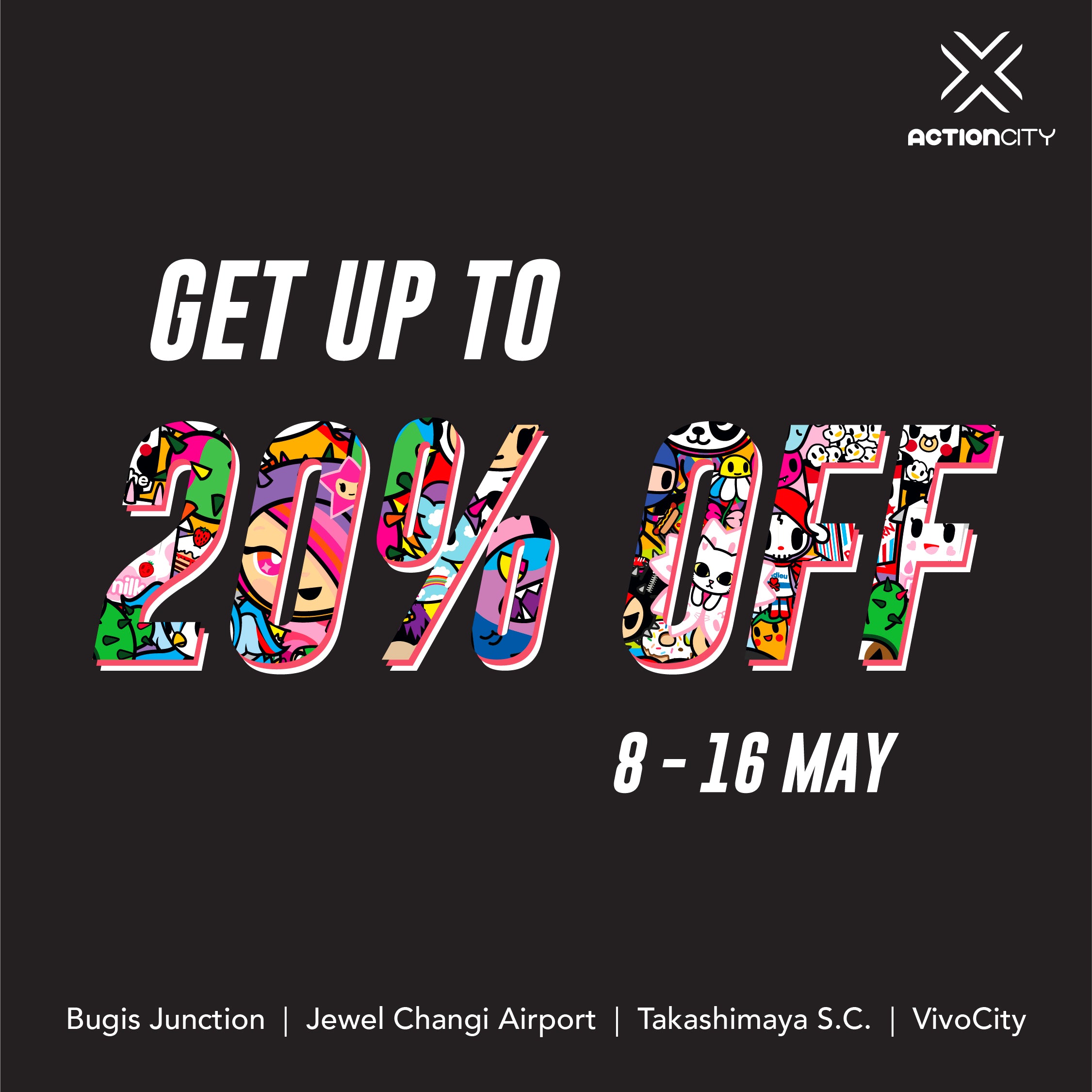 ActionCity celebrates Mother's Day with up to 20% off all tokidoki products!